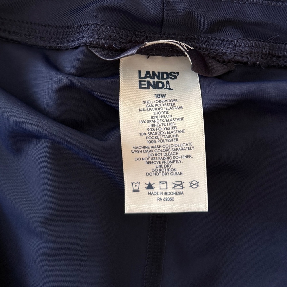 Lands End women’s plus size, quick, dry, elastic waist, active board skort - Picture 6 of 6